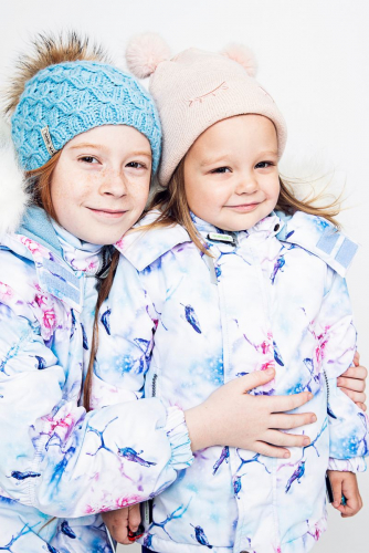 Зимний комплект-костюм девочке, FRANKY 104 Белый-голубой-фиолет