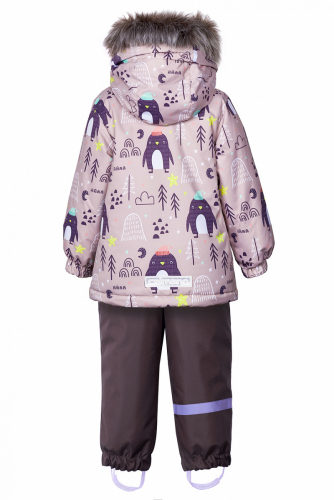 Детский зимний комплект-костюм, FRANKY 101 Бежевый (пингвины)