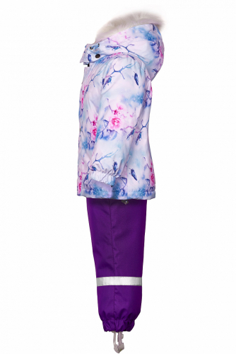 Зимний комплект-костюм девочке, FRANKY 104 Белый-голубой-фиолет