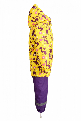 Демисезонный комплект-костюм девочке, DARCY   8020 Желтый с котятами