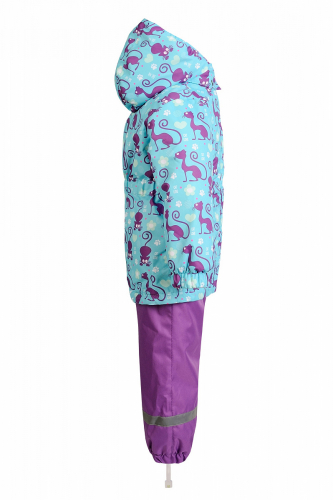 Демисезонный комплект-костюм девочке, DARCY 803 Голубой с котами