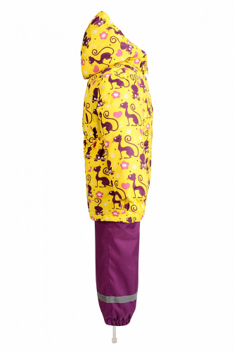 Демисезонный комплект-костюм девочке, DARCY  802 Жёлтый с котами