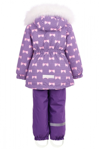 Зимний комплект-костюм для девочки, BENITA 818 Фиолетовый (бантики)