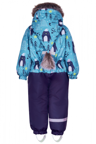 Зимний комбинезон с лямками, CONNIE 102 Голубой (пингвин)