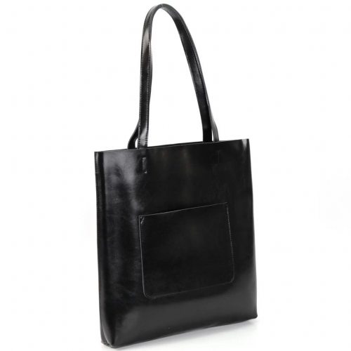 Женская кожаная сумка шоппер 2002 Блек