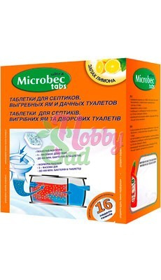 Таблетки для биоразложения содержимого септика, Microbec (16 шт) BROS ...