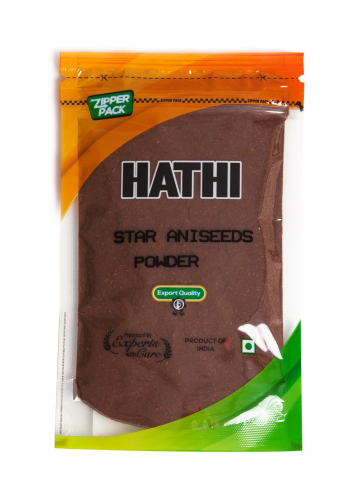 Star Anis Powder / Бадьян (Звездчатый анис) семена молотые / 100 г / пакет / HATHI MASALA™