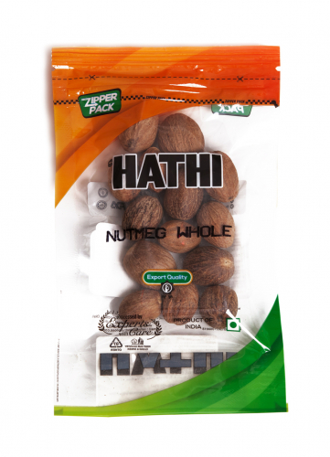 Nut Meg / Мускатный орех целый / 50 г / пакет / HATHI MASALA™