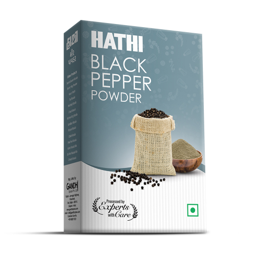 Black Pepper Powder / Перец черный молотый / 50 г / коробка / HATHI MASALA™