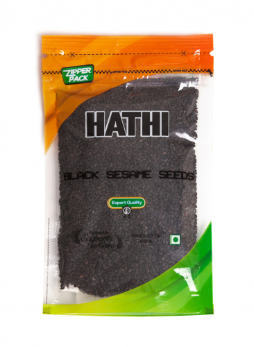 Sesame Black Seeds / Кунжут черный семена / 100 г / пакет / HATHI MASALA™