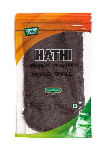 Mustard Black Seeds (SMALL) / Горчица черная семена / 50 г / пакет / HATHI MASALA™