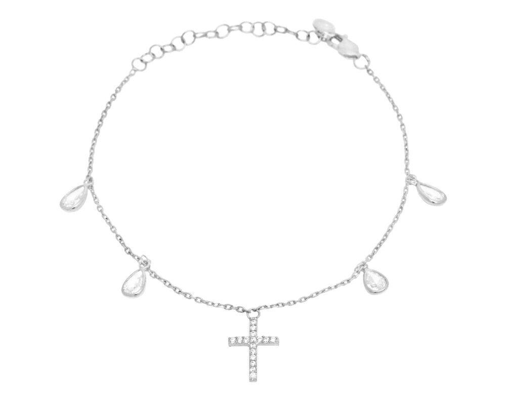 Браслет из серебра куб.циркон., ТФБ-9056