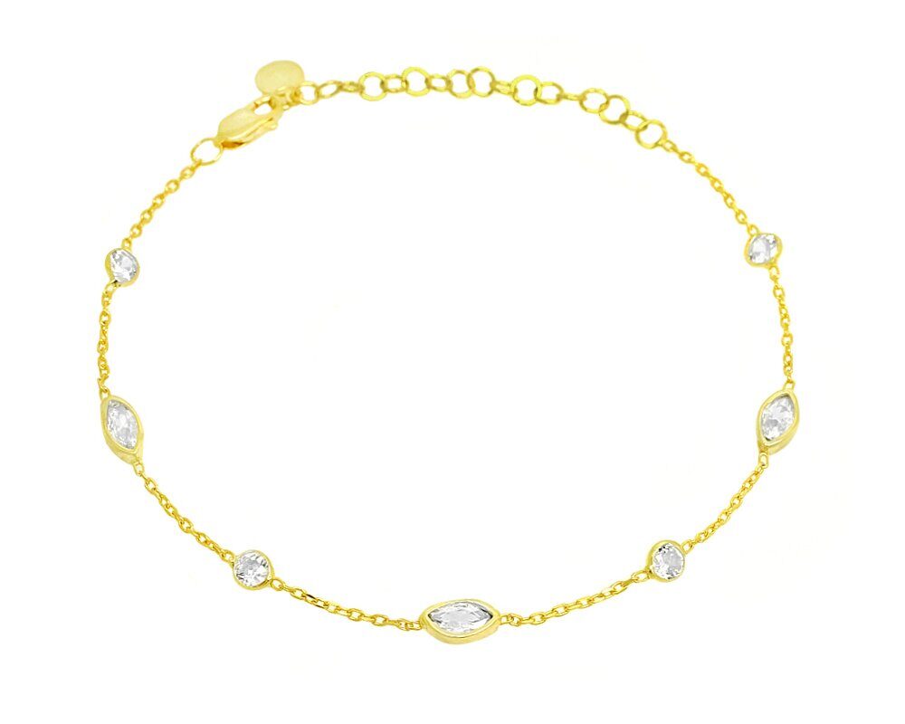 Браслет из серебра куб.циркон., ТФБ-9058лп