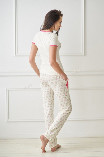 Пижама женская (футболка+брюки), арт. 0607