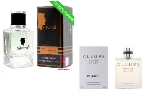 Silvana Alure Sport Woody - Spicy. М811. 50мл. Аналог Chanel Allure Homme Sport. 1775158