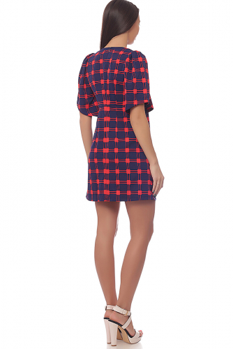 Платье #62547Синий/Красный