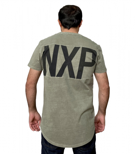 Хлопковая футболка NXP – горячий микс стилей: с груди military, со спины – бунтарский grunge №215