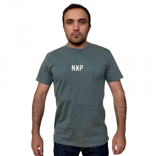 Серая мужская футболка NXP – бунтарский стиль легендарного Курта Кобейна №290