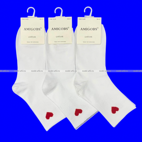 AMIGOBS носки женские белые 