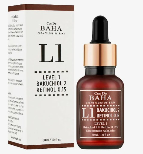 Cos de Baha L1 Bakuchiol & Retinol Serum Мягкая антивозрастная сыворотка с бакучиолом и ретинолом 30мл