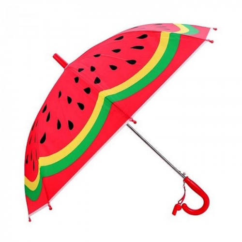 Зонтик детский полуавтомат со свистком «Фрукты» D=85 см/1