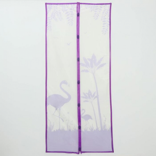 Сетка антимоскитная на магнитах «Фламинго», 90×210 см