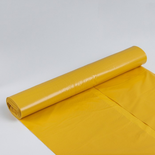 Мешки для раздельного сбора мусора, 120 л, 70×108 см, 10 шт, ПВД, 40 мкм, для картона, цвет жёлтый