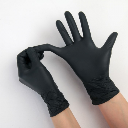 Перчатки A.D.M. нитриловые, размер XL, 8 гр, 100 шт/уп, цвет чёрный
