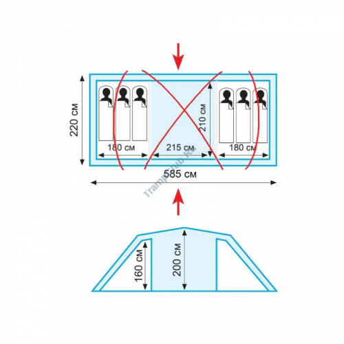 Tramp палатка Brest 6  (V2)