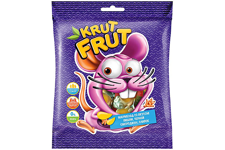 «KrutFrut», мармелад жевательный в форме мышек, 100 г