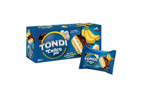 «Tondi», choco Pie банановый, 180 г