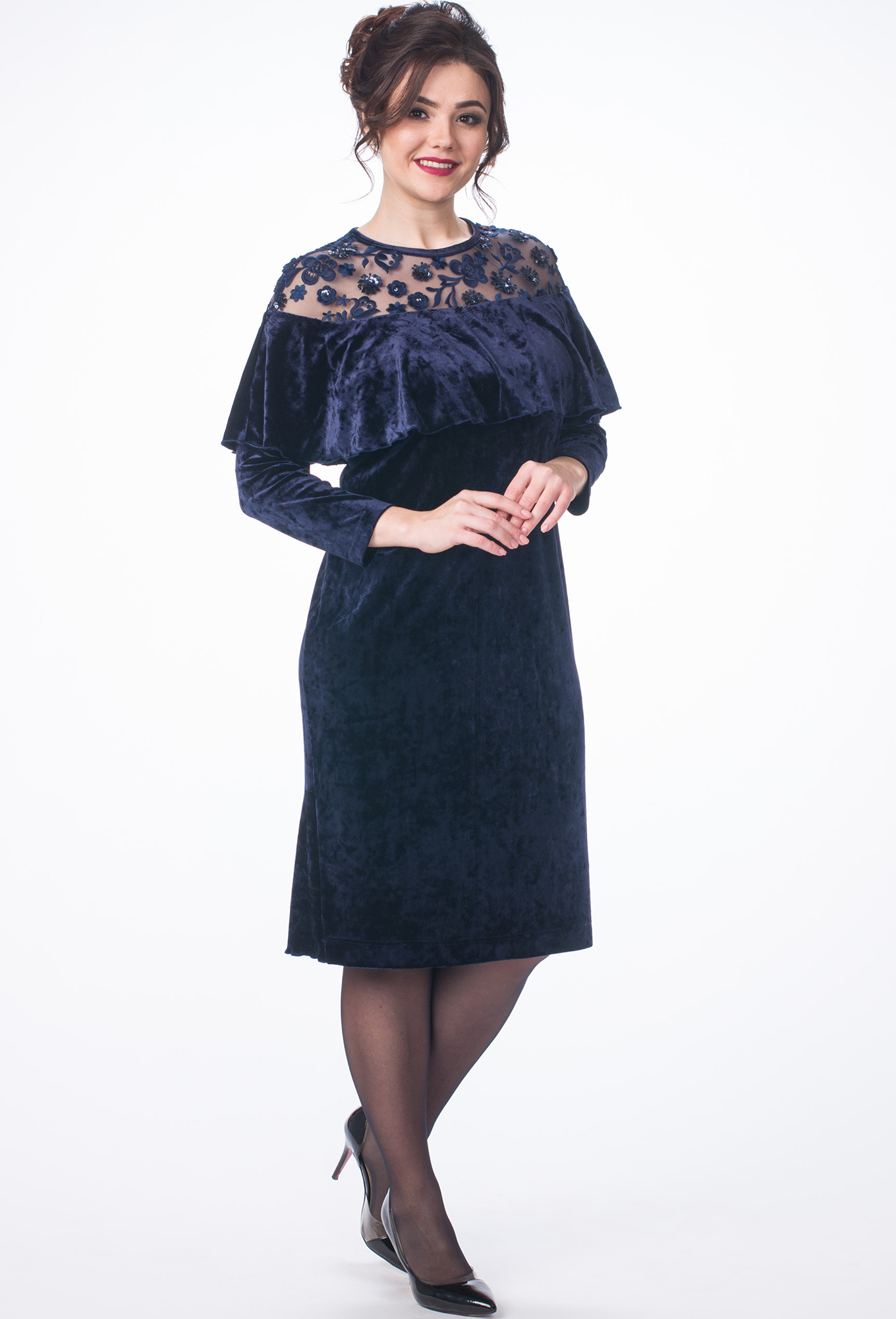 ст. цена1999руб.! Платье Melissena 846 синий