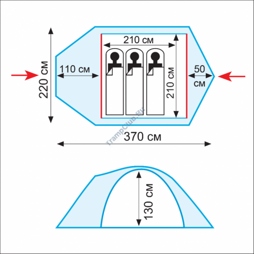 Tramp палатка Lair 3 (V2)