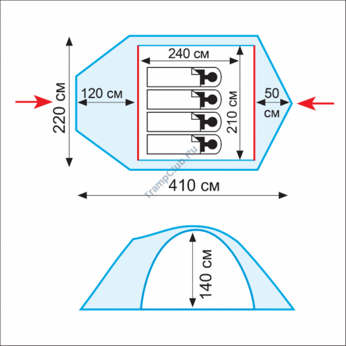 Tramp палатка Lair 4 (V2)