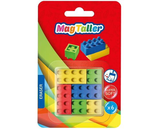 Ластик Magtaller FORM, 6шт, блистер