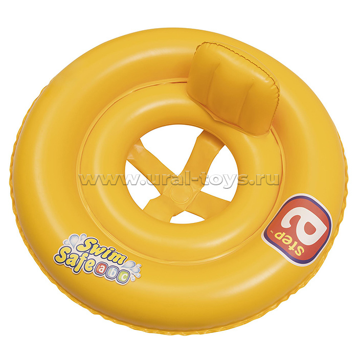 Круг для плавания Swim Safe ступень «А», с сиденьем и спинкой, от 1-2 лет, 32027 Bestway