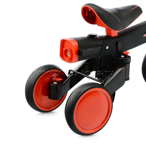 Велосипед-трансформер детский 3в1, свет/звук/дым, красный