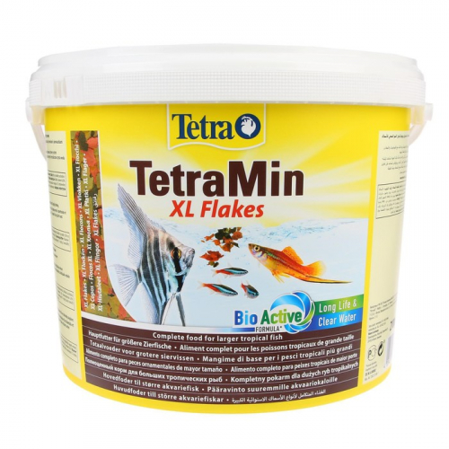 Корм TetraMin XL для рыб, крупные хлопья, 10 л.