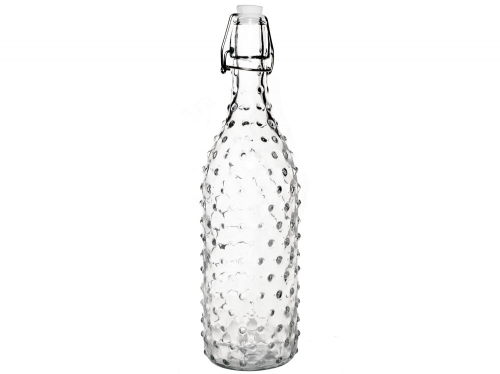 Купить Бутылка 1л стеклянная с бугельной пробкой (84882)