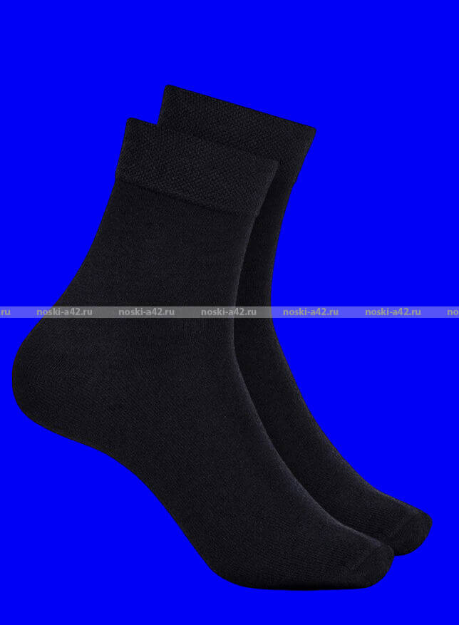 Легион носки мужские с лайкрой чёрные укороченные