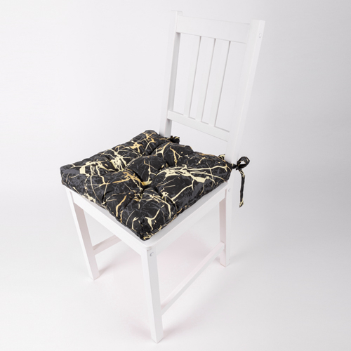 Сидушка на стул с завязками  Радушная хозяйка (Традиция)  40х40, рогожка,  Мрамор