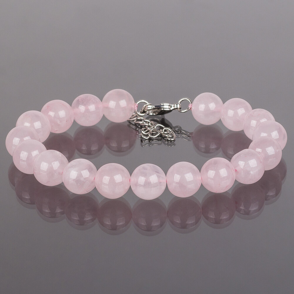 Радуга Самоцветов Браслет из мадагаскарского Розового кварца