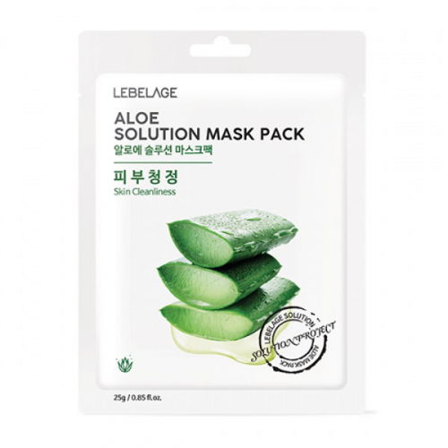 НАБОР Маска тканевая LEBELAGE ALOE SOLUTION MASK 10шт