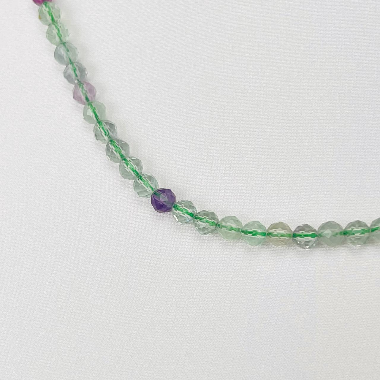 Радуга Самоцветов Бусы из Флюорита огранка