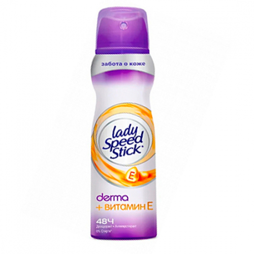 Lady Speed Stick дезодорант спрей Derma + Витамин Е антиперспирант 150мл