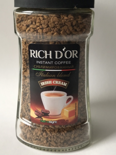 Кофе рич. Кофе Рич дор Айриш Крим. Кофе Рич дор растворимый. Rich dor Irish Cream instant Coffee 220г. Luidor Rich dor кофе.