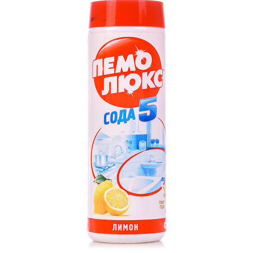 ПЕМОЛЮКС Сода 5  Чистящий Порошок  Лимон  Банка  480г