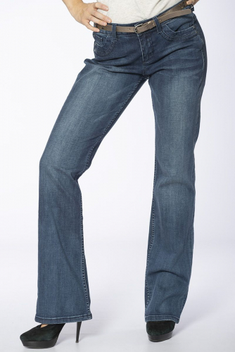 Расклешенные джинсы синего цвета с ремнем - s.Oliver