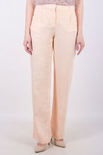 Льняные брюки персикового цвета - Zara