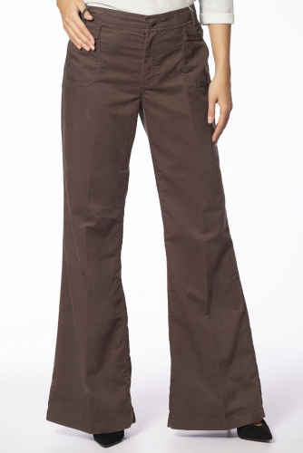 Вельветовые расклешенные брюки с накладными карманами - Mexx